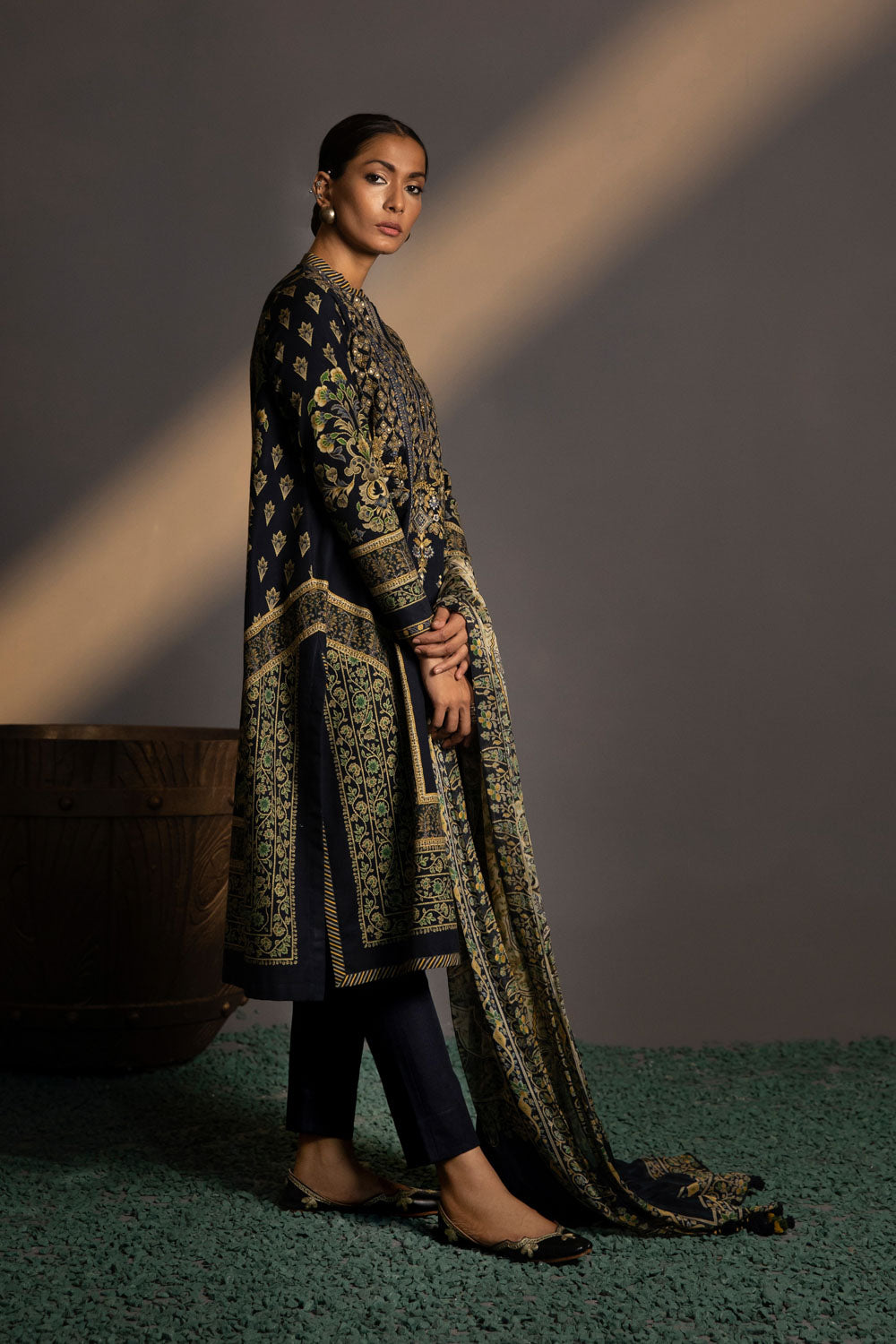 Sapphire U3E SG22V8 22 1 3 Piece - Embroidered Khaddar Suit Winter Vol 1 2022 Online Shopping