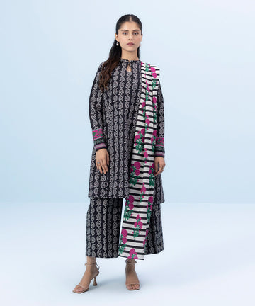 Sapphire U3P-DY23V9-12 3 Piece Printed Khaddar Suit Winter Collection Online Shopping