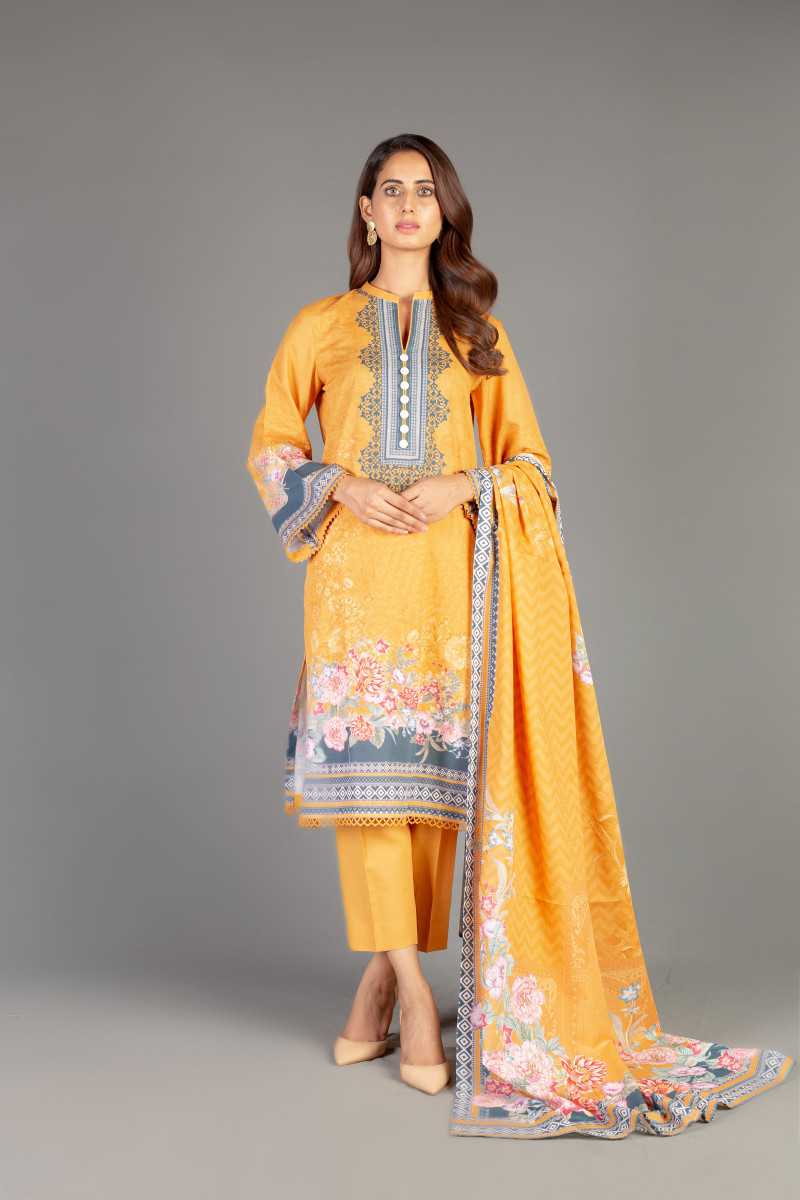 Bareeze Printed Pr52 Yellow Collection 2021