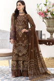 Flossie Walnut Shafaq Chiffon Collection Online Shopping