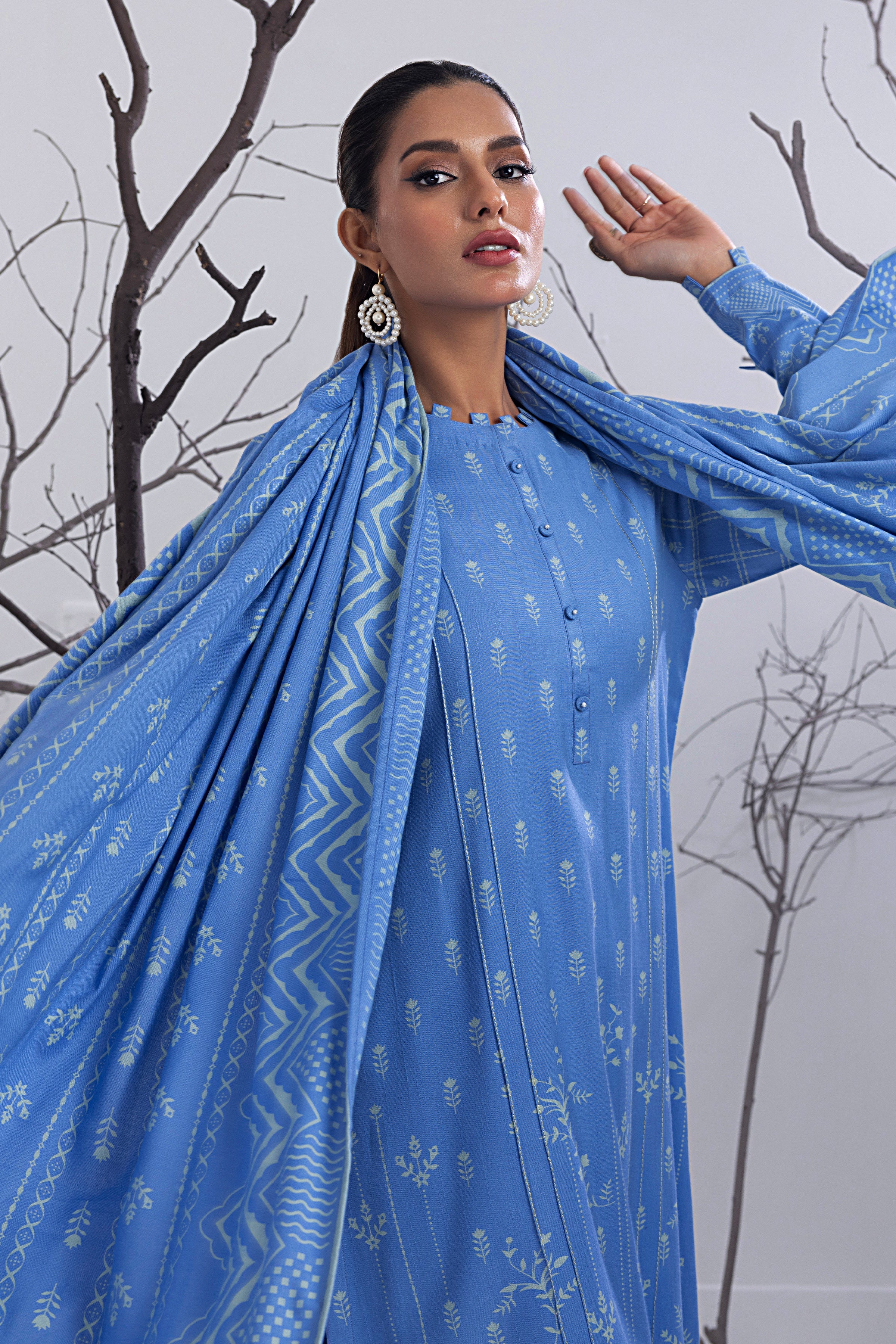 LSM Lakhany LG-ZH-0101-B Winter Cashmi Vool Prints Online Shopping