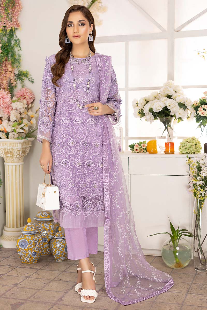 Adan Libas Lilac Camellia Chiffon Collection 2022 Online Shopping