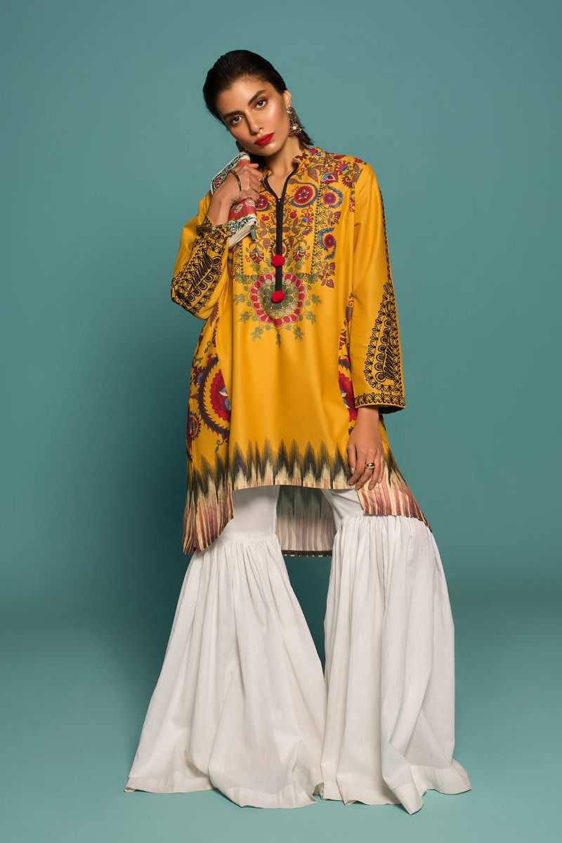 Khaadi Ready to Wear CTPE20102-YELLOW Pret 2020 | Khaadi Lawn 2020