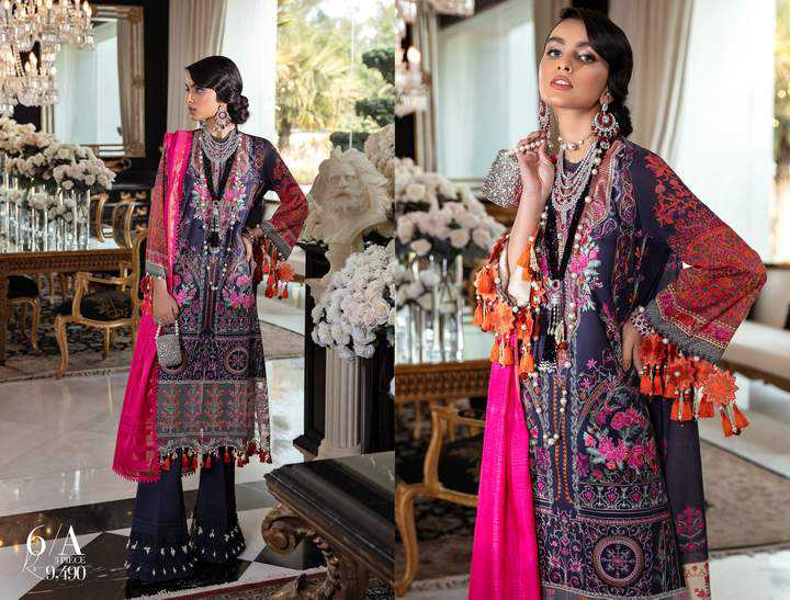 Design 6A Sana Safinaz Luxury Lawn 2021