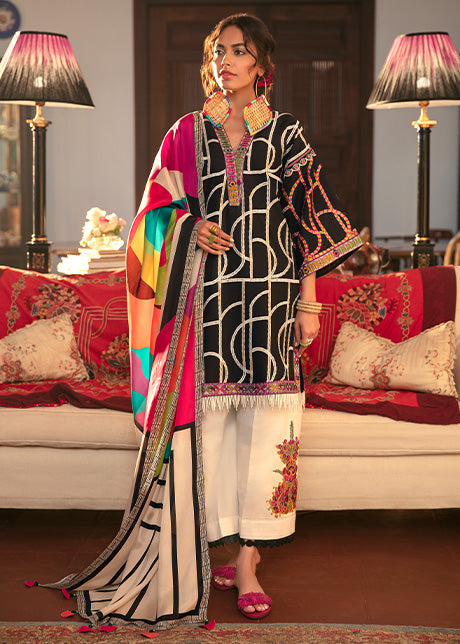 Mahgul Abstract Phulkari Sabzwari Lawn 2022 Online Shopping