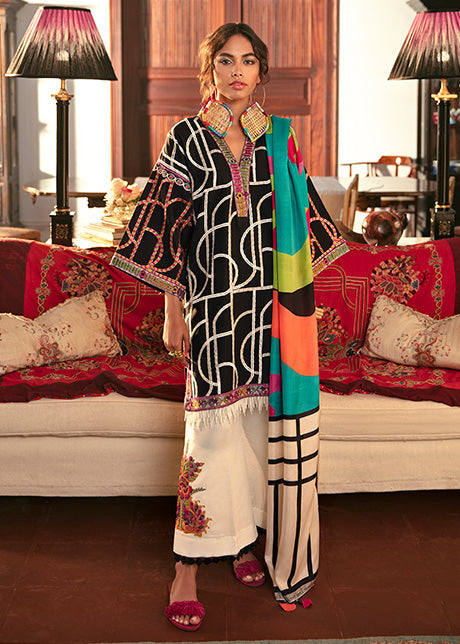 Mahgul Abstract Phulkari Sabzwari Lawn 2022 Online Shopping