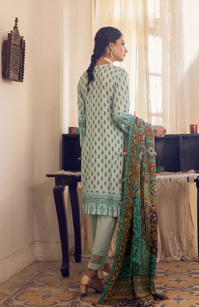 Alzohaib CCDE-22-01B Coco Digital Embroidered Lawn 2022 Online Shopping