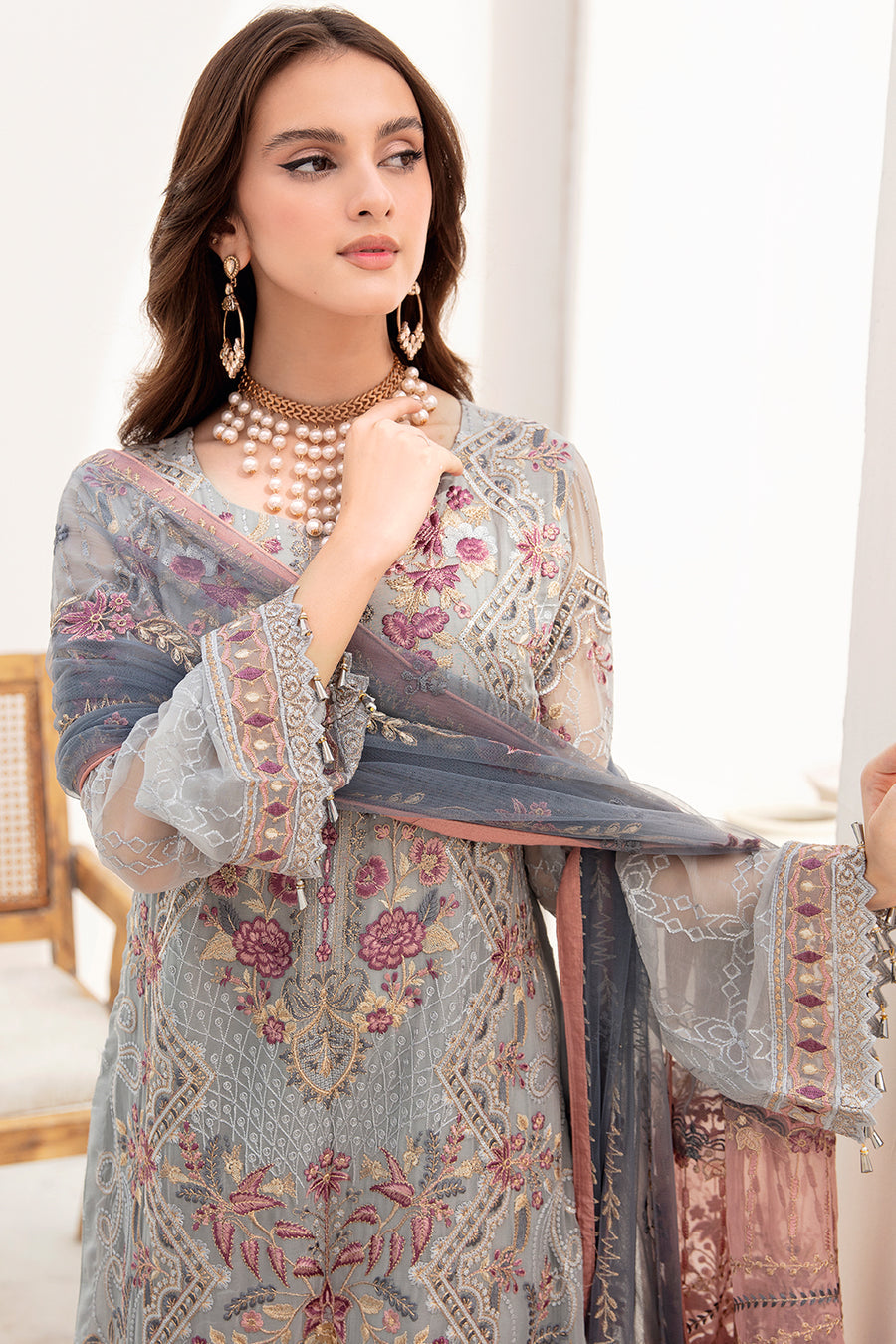 Ramsha A-703 Chevron Chiffon Collection Vol-7 Online Shopping
