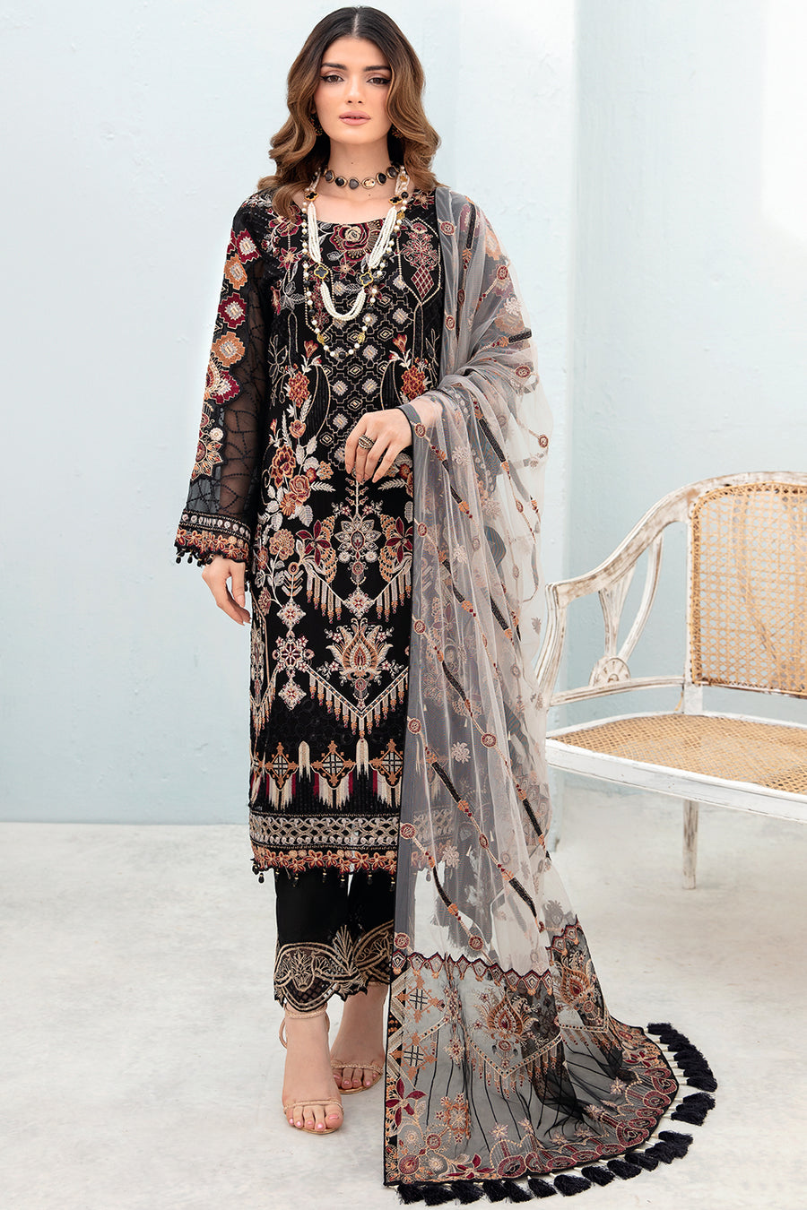 Ramsha A-707 Chevron Chiffon Collection Vol-7 Online Shopping