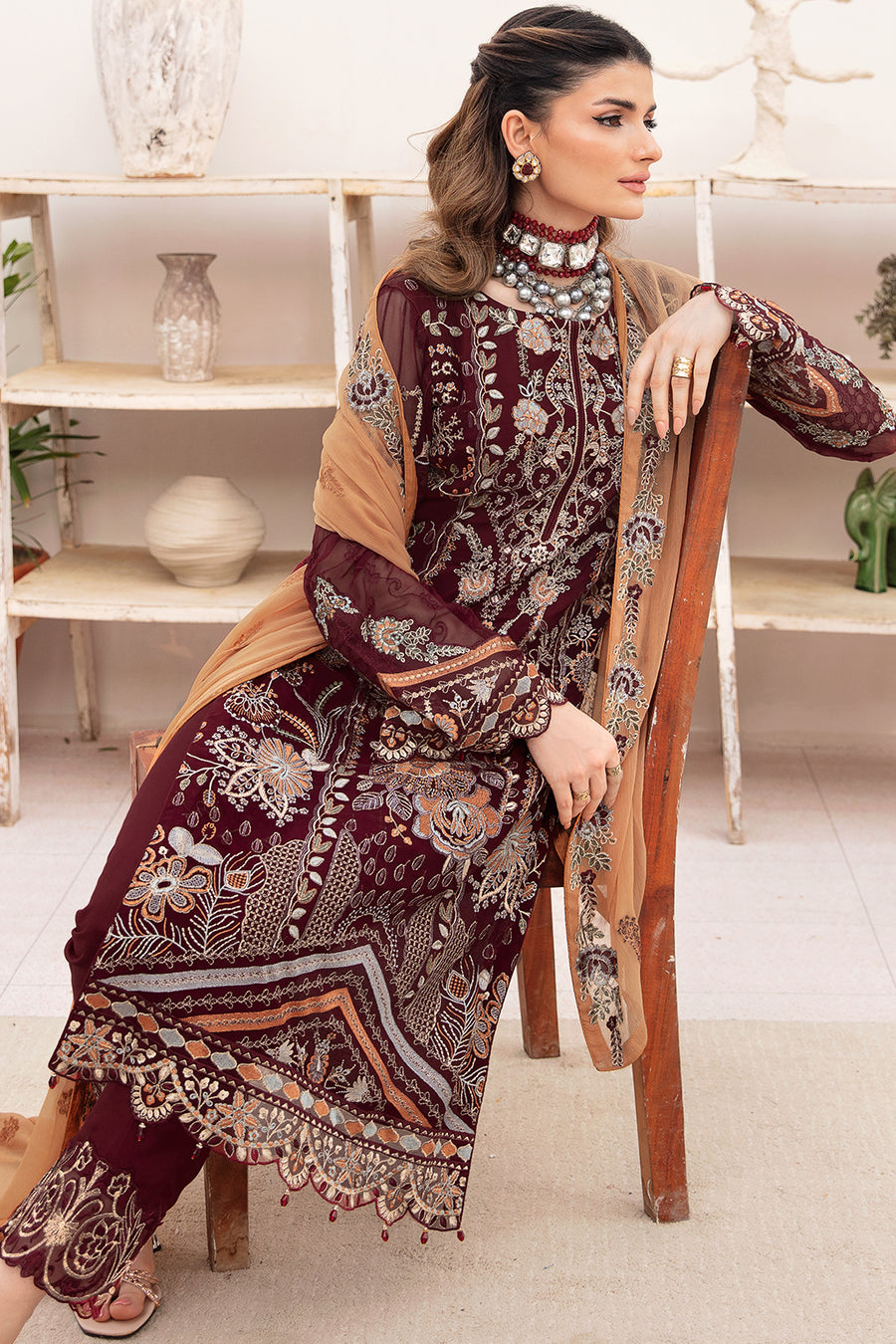 Ramsha A-712 Chevron Chiffon Collection Vol-7 Online Shopping