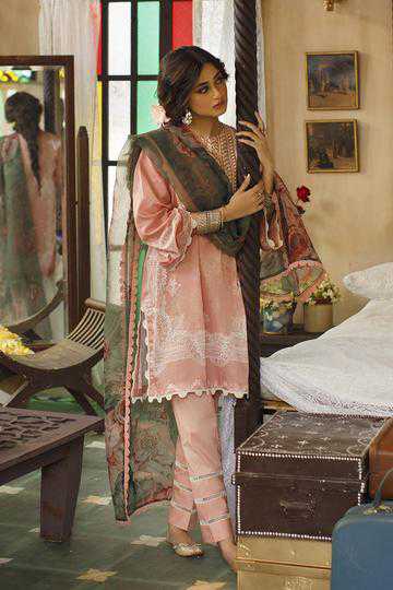 Cross Stitch Adorn Rose Tabeer Premium Lawn 2,021