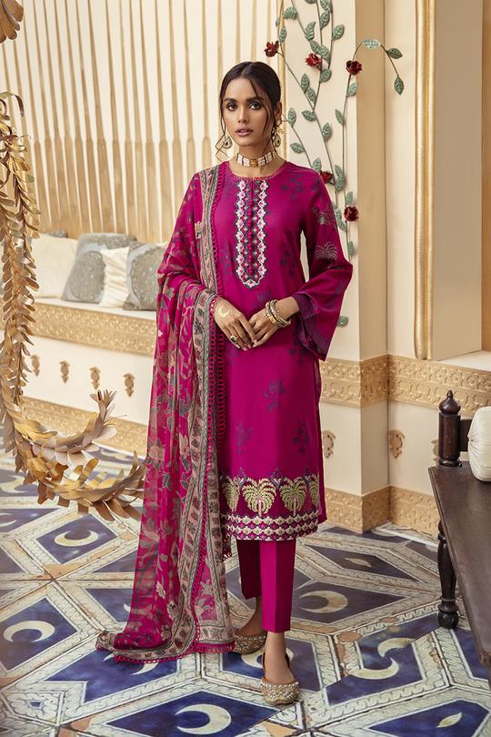 Cross Stitch Fuschia Strut Eid Collection 2021