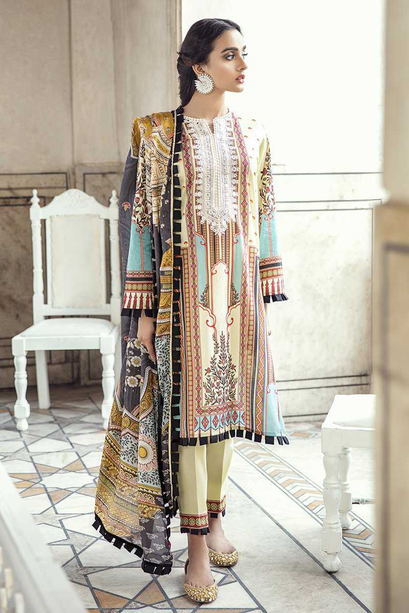 Cross Stitch Sublime Beige Sheesh Mahal Lawn 2020