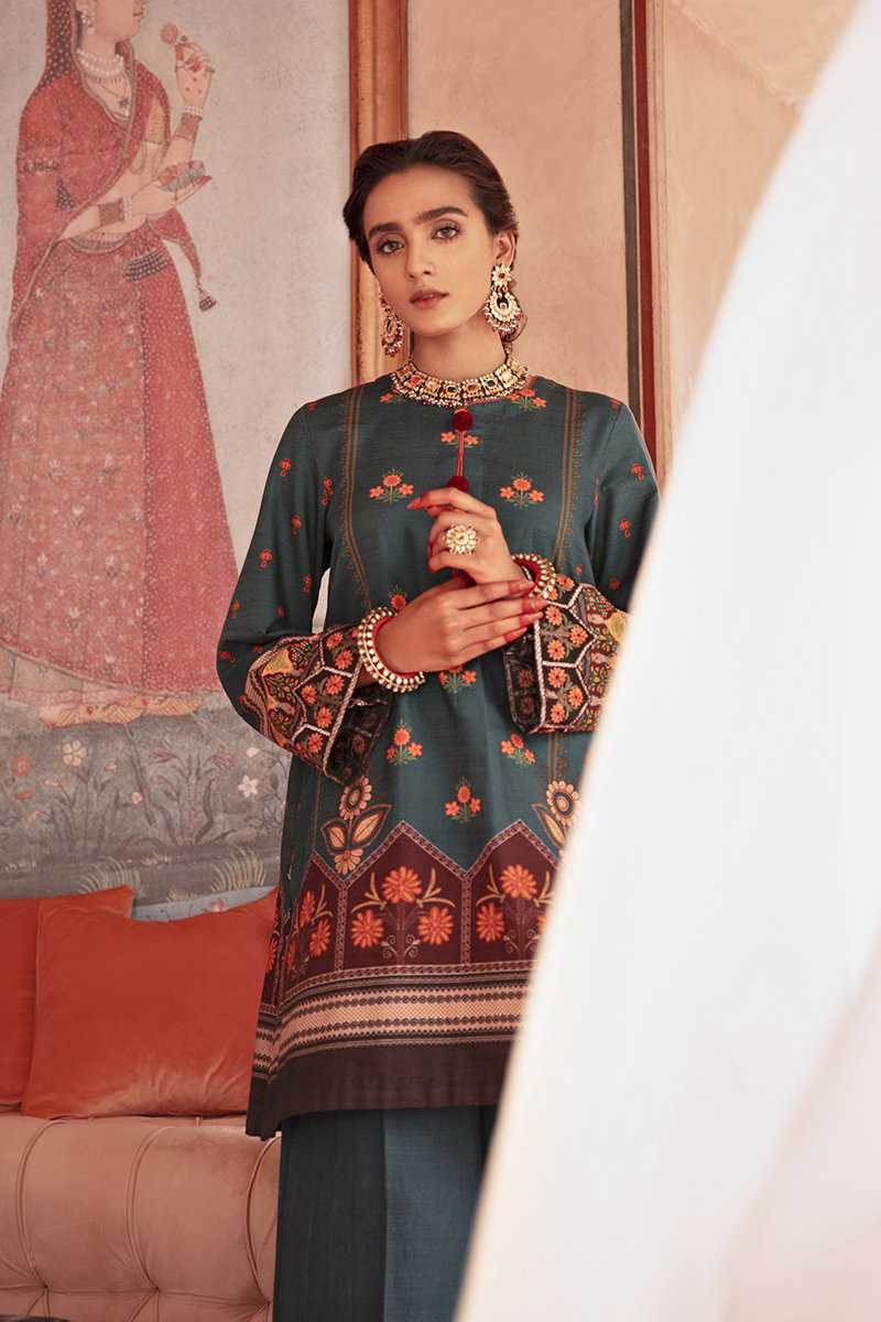 Cross Stitch Teal Radiance Nur Jahan Collection 2020