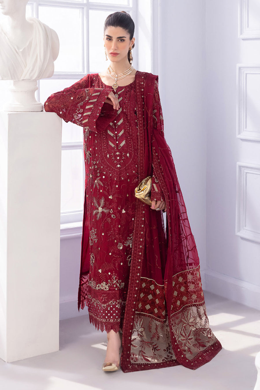 Nureh NEL-29 Ellenora By Nureh Luxury Embellished Chiffon Collection Online Shopping