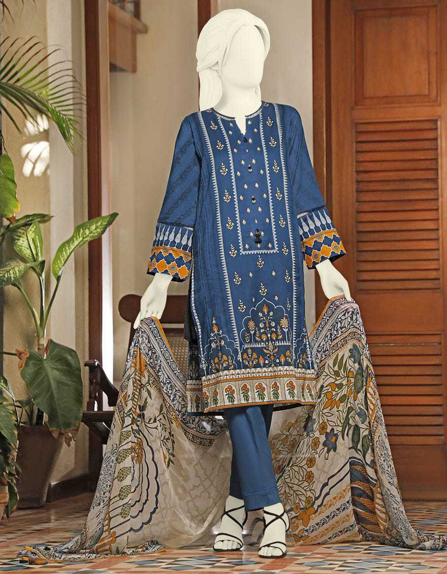Junaid Jamshed JLAWN S-21-727 SOMBER Spring Summer 2021