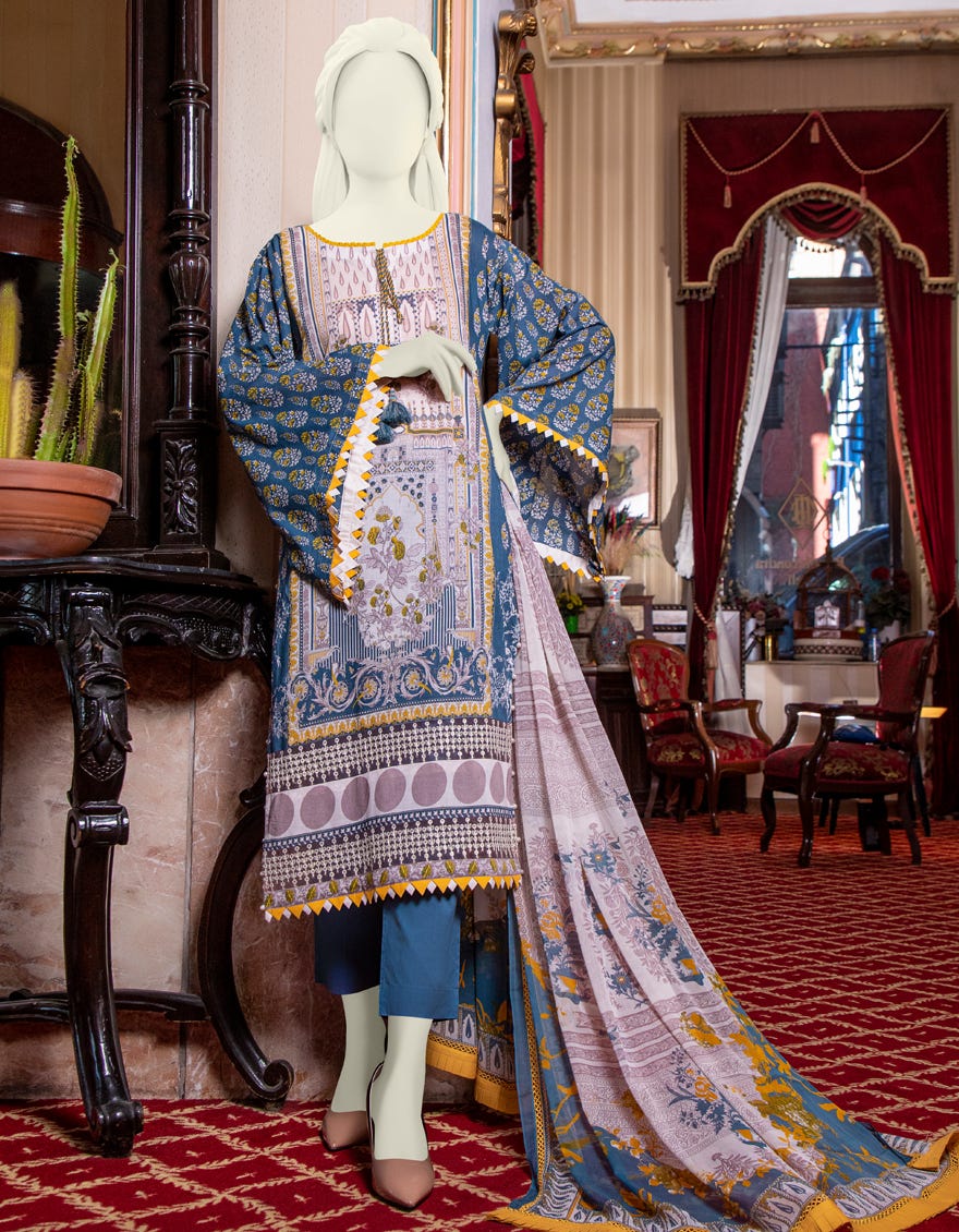 Junaid Jamshed JLAWN-S-21-762 A Elara Eid Collection 2021