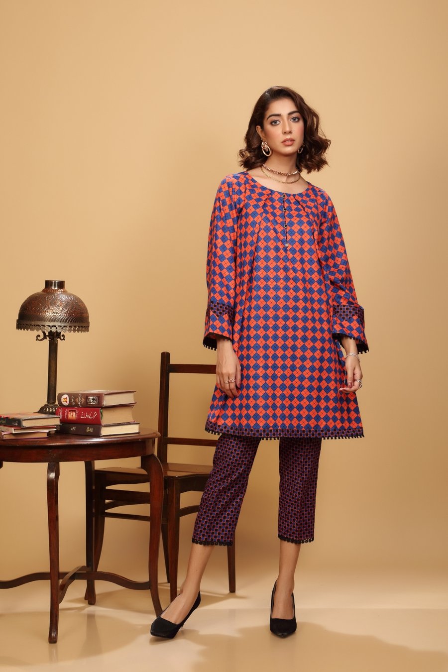 K1803B 2PS BLU Ittehad Fall Winter 2021