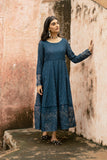 Cross Stitch Midnight Blue Embroidered Shirt Luxury Pret 2022 Online Shopping