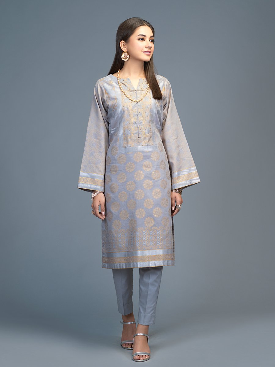 Lawn Jacquard Shirt Casual Pret Cp 00038 Salitex Summer Collection 2021