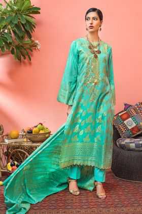 Gul Ahmed 3 PC Jacquard Unstitched Suit JC-02 2020
