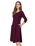 MISSKY Women's Basic Casual Loose Wear Dress (S-5XL)