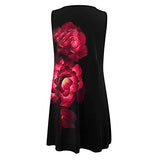 Summer Dress for Women Plus Size, Women Dresses Floral Print Sleeveless Tank Dress Spring Hollow Out Sundress | Original Brand