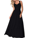 Women's V-Neck Chiffon Lace Formal Casual Party Wedding Evening Prom Gown Dress Cleb Long Dress