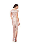 Neckline Sequin Maxi Long Prom Ball Gown Wedding Bridesmaid Cruise Evening Party Dress