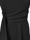 Dress Round Neck 4-Mar Sleeve Swing Midi A-line Dresses