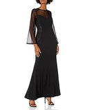 Adrianna Papell Women's Crepe and Point D'esprit Gown