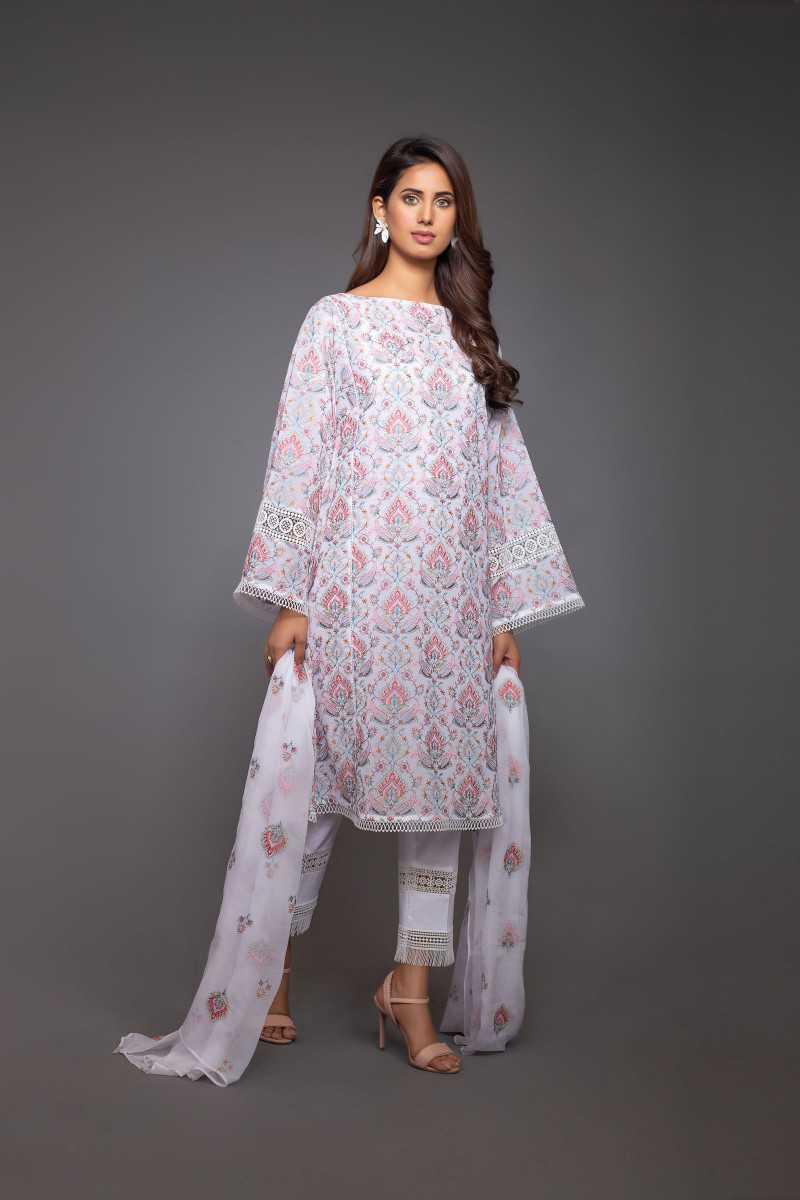 Bareeze Blanket Flower Bnl720 White Collection 2021