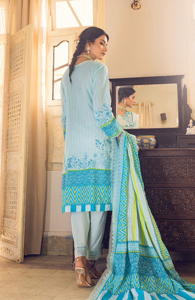 Alzohaib CCDE-22-03B Coco Digital Embroidered Lawn 2022 Online Shopping