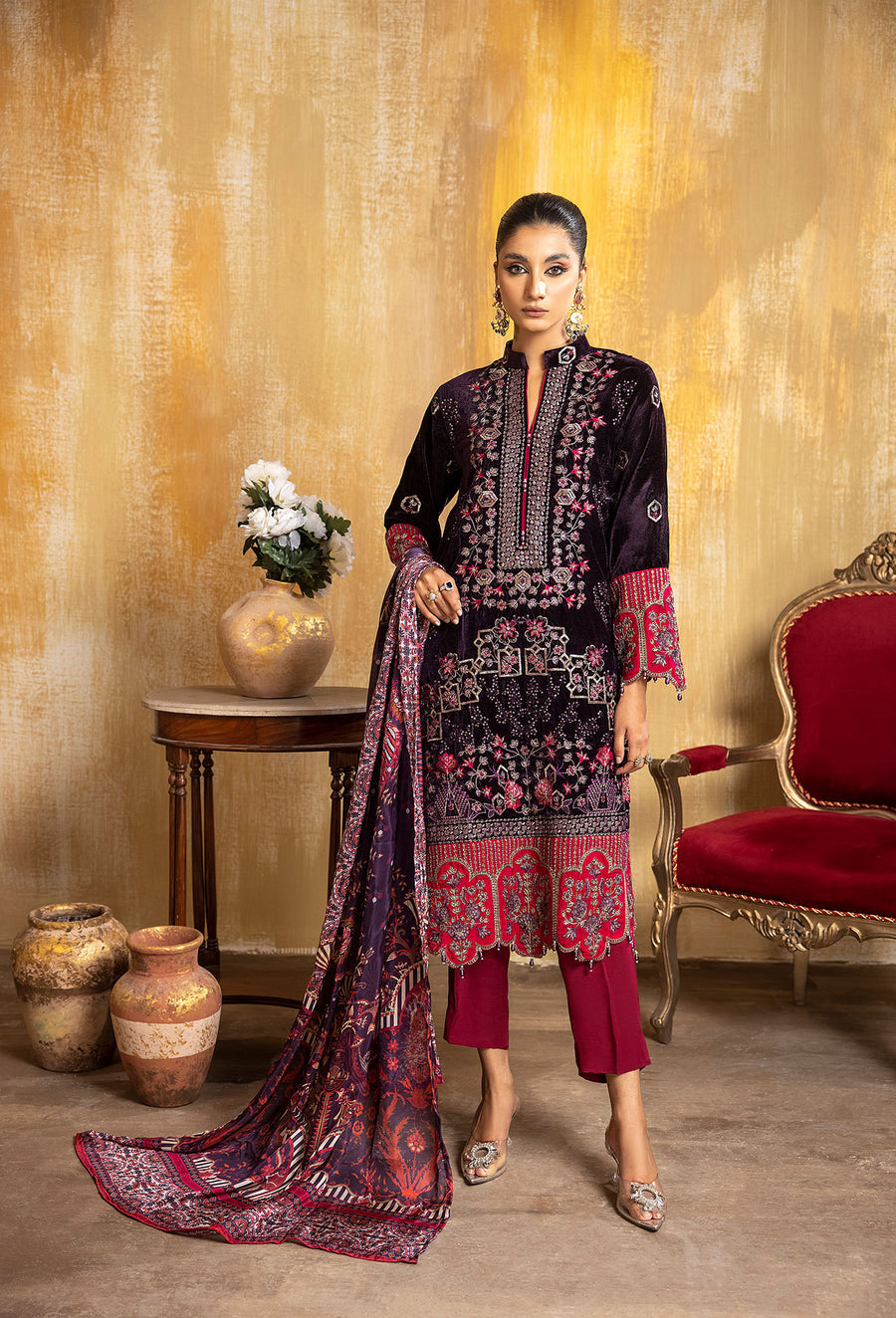 Adan Libas Design # 5456 Velvet Formal Collection 2 Online Shopping