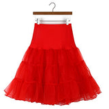 Women's High Waist Pleated Short Tutu Dancing Skirt Multi-Layer Underskirt