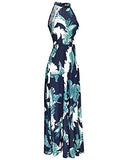 Women's Off Shoulder Halter Elegant Maxi Long Dress
