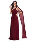 Ever-Pretty Women's One Shoulder Padded Ruffles Fashion Long Evening Dress 09816