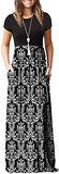 Women's Casual Long/Short Sleeve Maxi Dress with Pockets