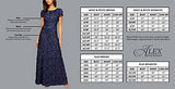 Women's Long Fit and Flare Dress Godet Detail (Petite and Regular) Special Occasion