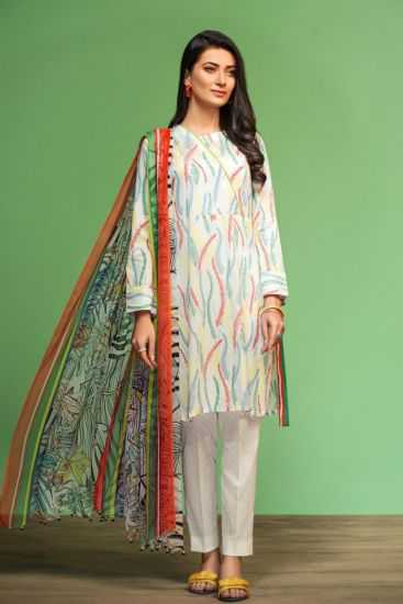 Nishat Linen 42001008 - Printed Lawn & Cambric 2PC Summer Lawn 2020