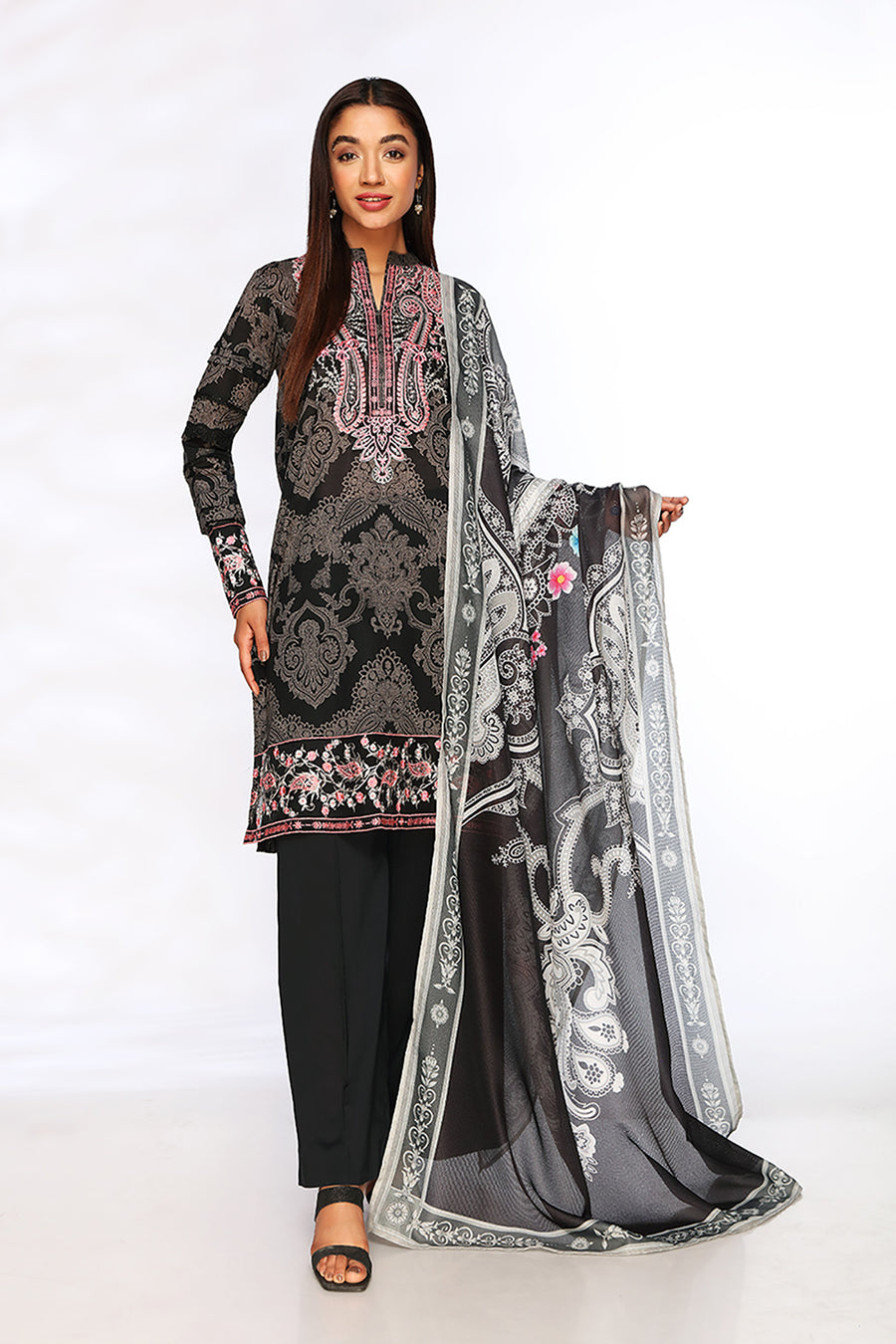 Nishat Linen 42201480-1-Printed Embroidered 3PC Lawn Collection 2022 Online Shopping