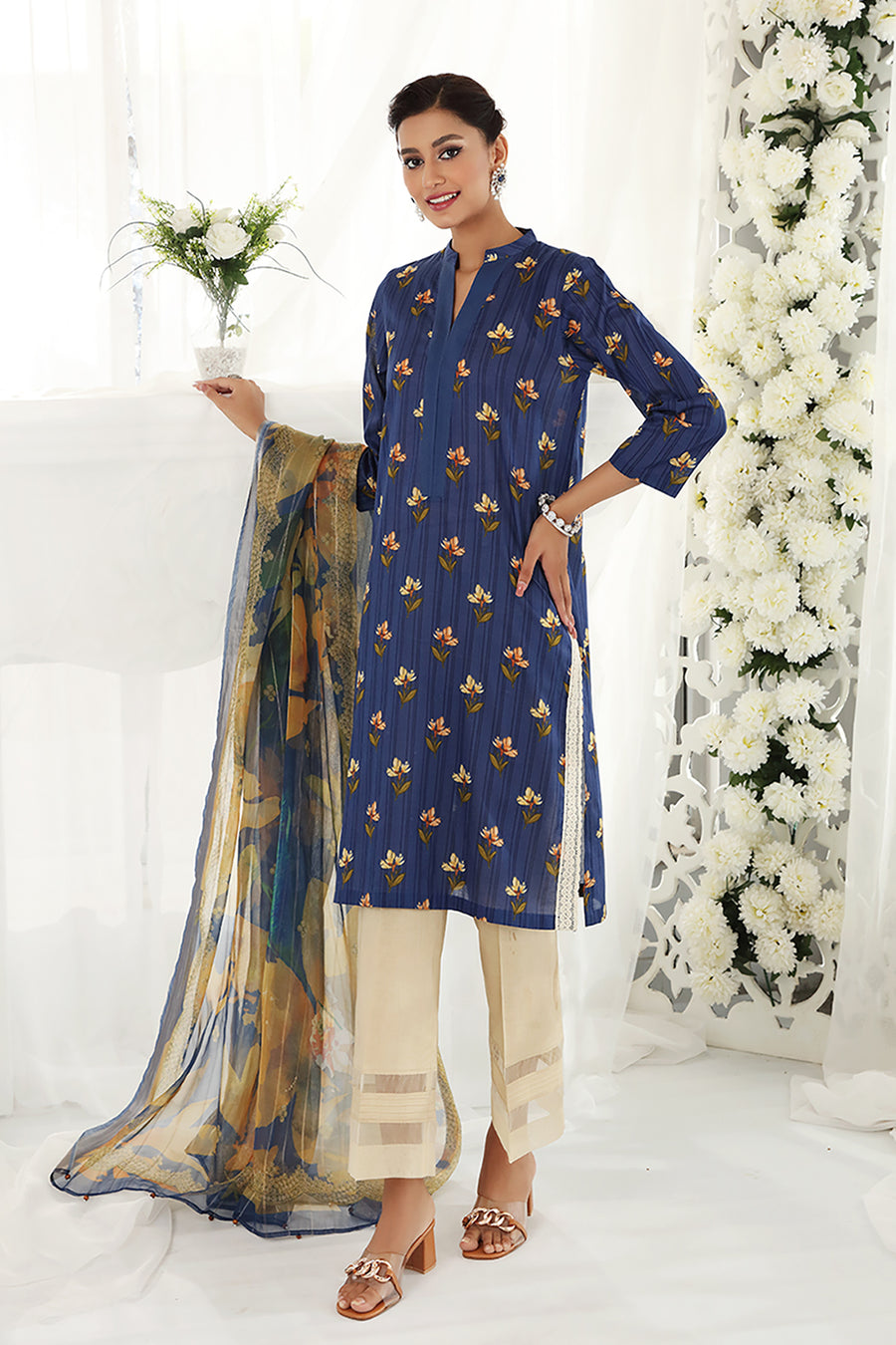 Nishat Linen 42201697-Printed 2PC Amaltas Sunheri Eid Collection 2022 Online Shopping