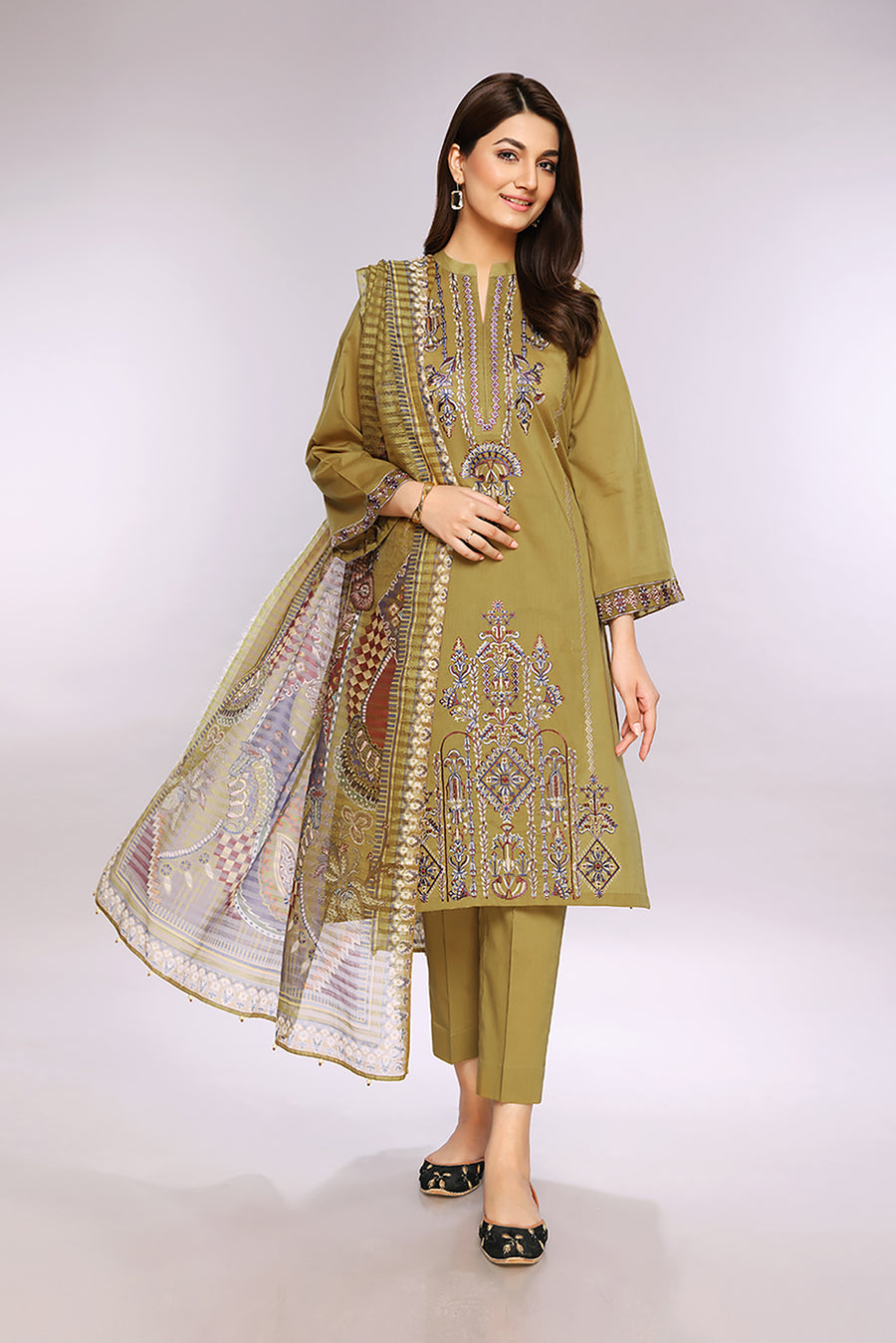 Nishat Linen 42201828-Embroidered 3PC Lawn Collection 2022 Online Shopping