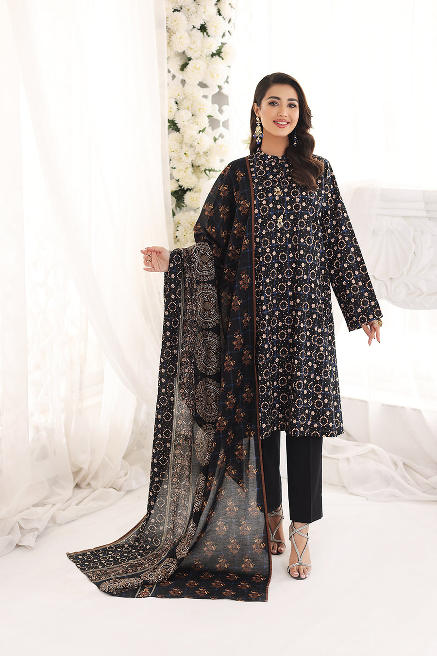 Nishat Linen 42202329- Printed 3PC Lawn Collection 2022 Online Shopping