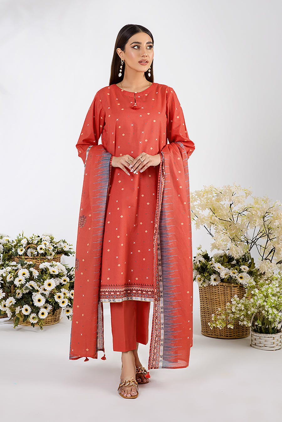 Nishat Linen 42202340- Printed 3PC Lawn Collection 2022 Online Shopping