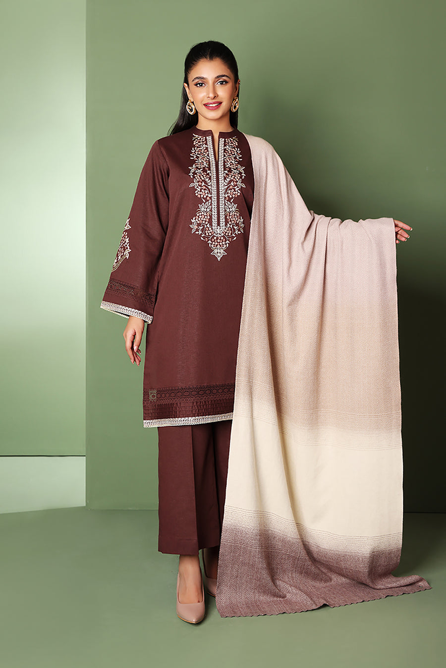 Nishat Linen 42205063 Embroidered 3PC Winter Being You 2022 Online Shopping
