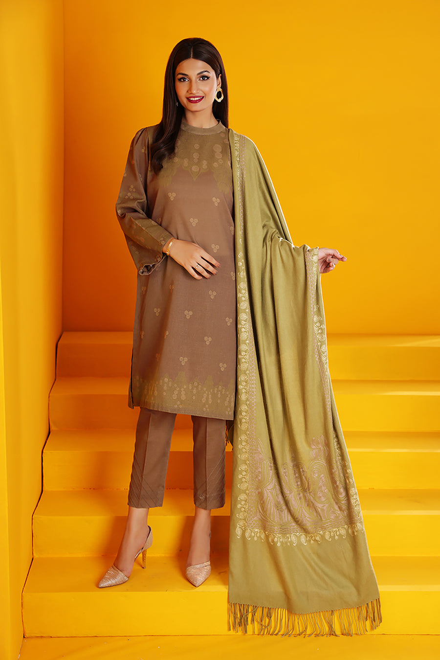 Nishat Linen 42205071 Digital Embroidered 3PC Winter Being You 2022 Online Shopping