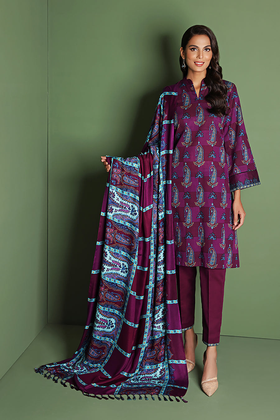 Nishat Linen 42206106 Printed 3PC Winter Being You 2022 Online Shopping