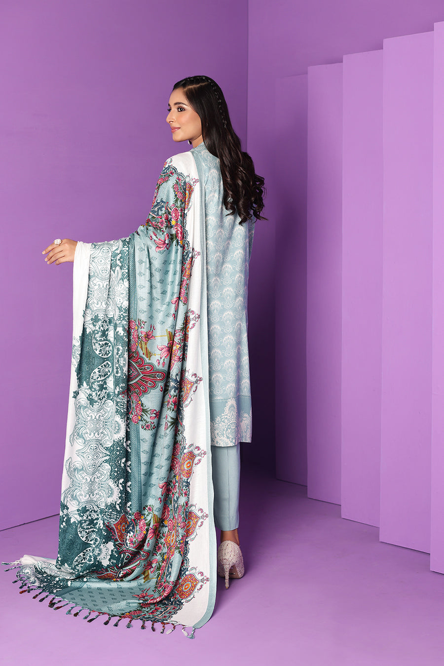 Nishat Linen 42206110 Printed Embroidered 3PC Winter Being You 2022 Online Shopping