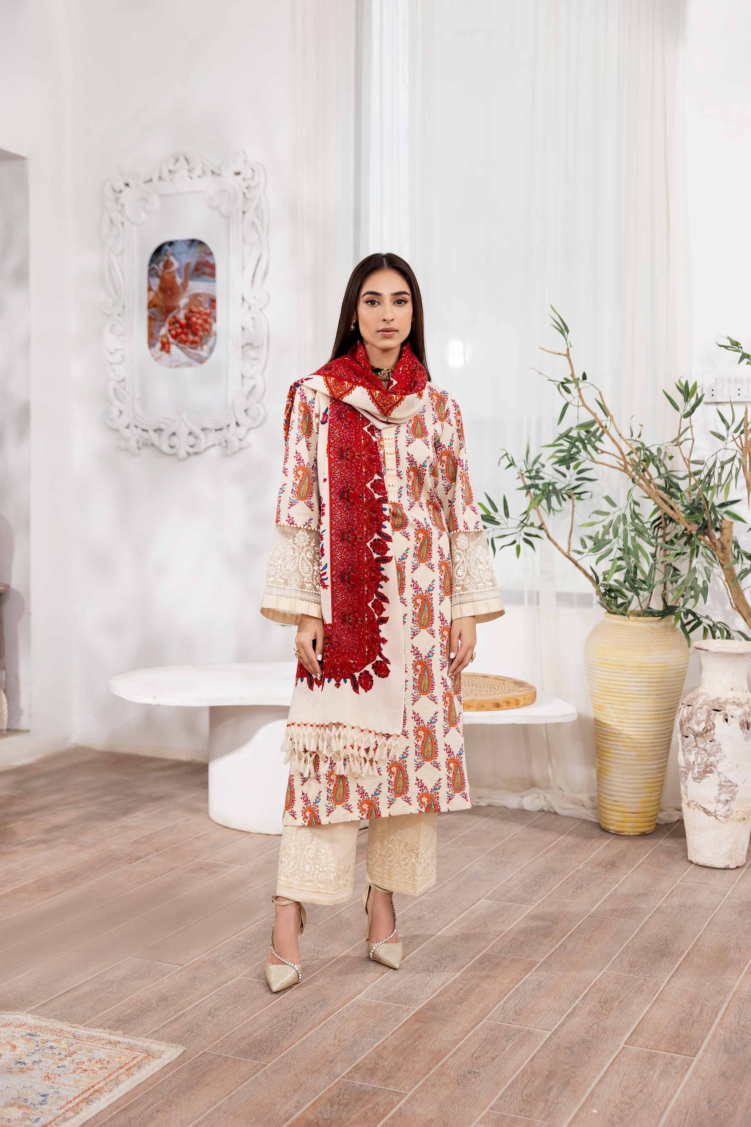 Nishat Linen Printed Embroidered Suit 42303011 Winter 3 Pcs Collection Online Shopping